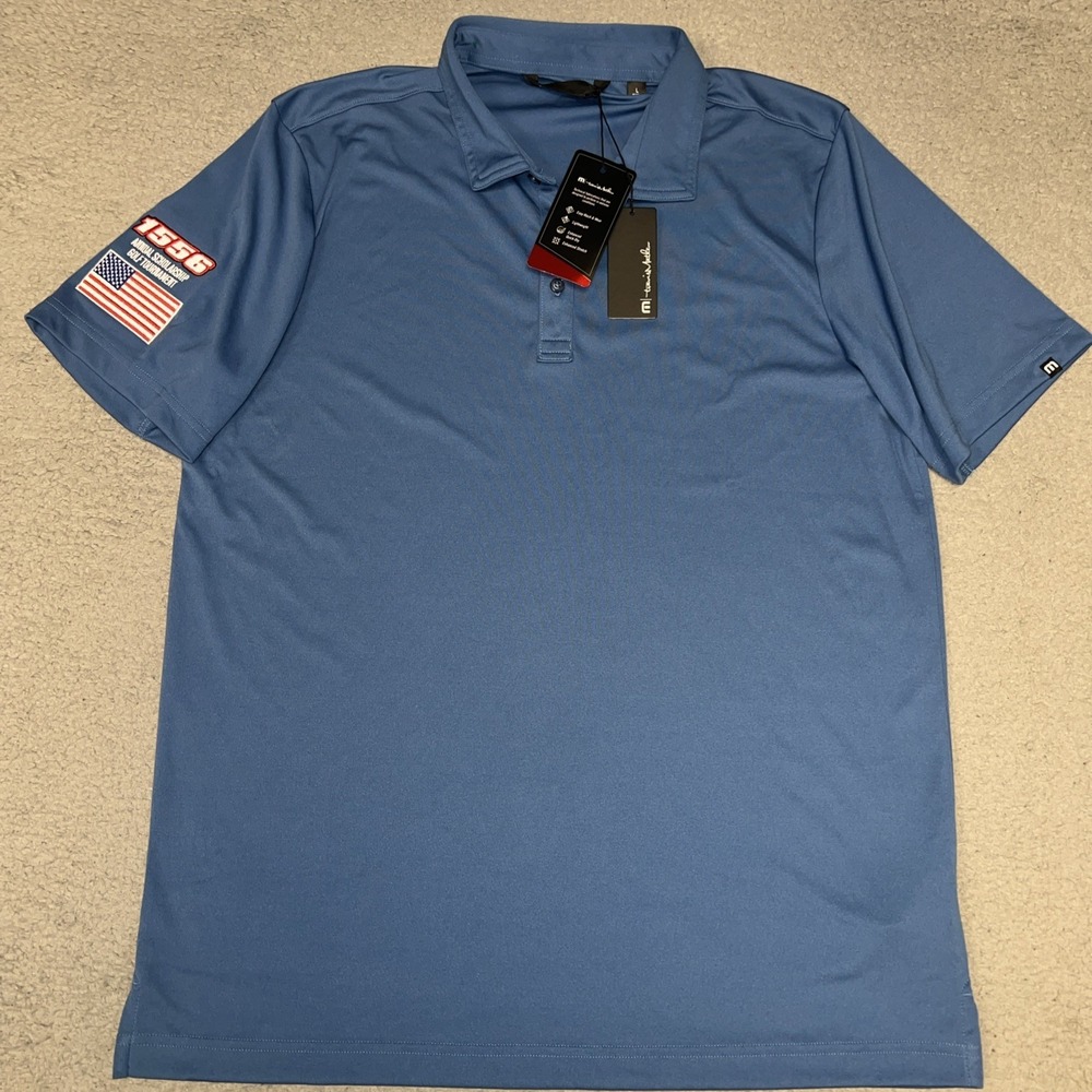 NWT Travis Mathew Prestige Pure‎ Shirt Men's Sz L Blue Polo 1556 Golf Tournament